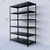 ALIJA 87 X 48 X 15 Inch 6 Shelves Multipurpose Storage Rack With Accessories (20 Gauge Shelves, 14Gauge Angle)(Color-Black)