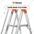 Houza Anti-Slip 6 Step Aluminium Foldable Ladder With Railing (HZ-WR-06-01)