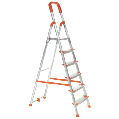 ProHome 6 Steps Foldable Aluminium Ladder (AQ-LAD-06) - 5 Year Warranty