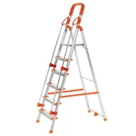 ProHome 6 Steps Foldable Aluminium Ladder With Hand Railing (LAD-WR-06) - 5 Year Warranty
