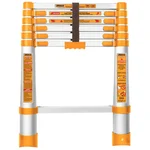 INGCO 6 Step (6.50 Feet / 2 Meter) Aluminium Telescopic Ladder,150 kg Load Capacity For Multipurpose Use (HLAD08061)