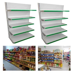 Premium Quality 5 Shelves (6 x 3 Feet) Display Rack Combo Of One Main Unit & One Add On Unit