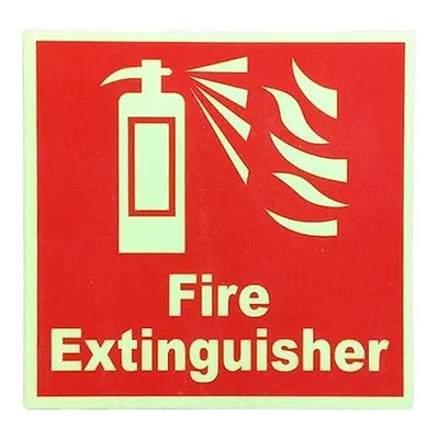 Agni Shield 6" X 6" Night Glow Fire Extinguisher Acrylic Signage Sheet