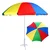 Premium Quality 7 Feet Outdoor Umbrella With Tripod Stand For Garden, Beach, Terrace (Color-Multi Color)