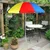 Premium Quality 7 Feet Outdoor Umbrella With Tripod Stand For Garden, Beach, Terrace (Color-Multi Color)
