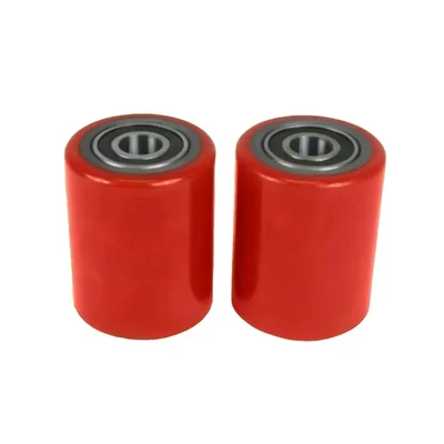 Heavy Duty 70 x 80 mm PU & CI Roller Wheel(Pack-2 Pcs)