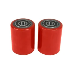 Heavy Duty 70 x 80 mm PU & CI Roller Wheel(Pack-2 Pcs)