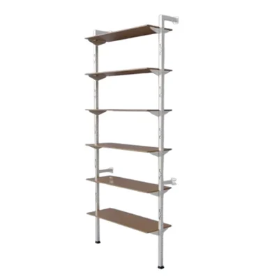 ALIJA 72 x 36 x 12 Inch 6 Shelf Slotted Angle Pipe Rack for Multipurpose Uses (Ivory Angle)