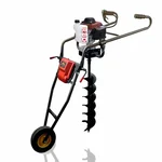 RBD 72cc Trolley Type Earth Auger / Post hole digger with 4 inch Bit Auger and 2 years of Warranty