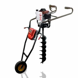 RBD 72cc Trolley Type Earth Auger / Post hole digger with 4 inch Bit Auger and 2 years of Warranty
