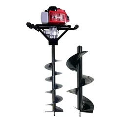 RBD 72-cc Petrol Operated Earth Auger  / Post hole digger with 8 inch and 12 inch Auger Bit (with 2-Year Warranty)