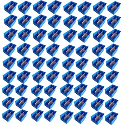 Avsar 230 x 150 x 120 mm FPO Blue Storage Bin with Vertical & Horizontal Partition, HDPE Material (Bin-25) - Pack of 72
