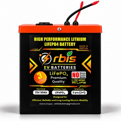 Premium Quality 72V 30Ah 2.16kWh LFP Lithium Ferro Phosphate Battery Pack 85-95km Mileage High Safety Thermal Stability