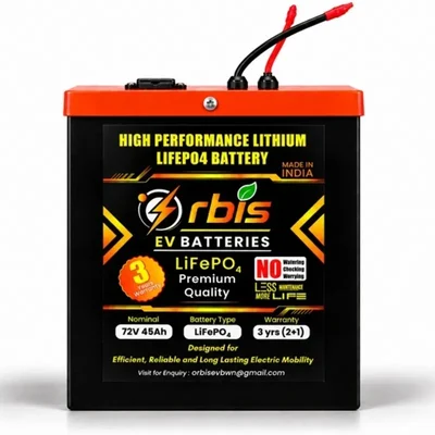 Premium Quality 72V 45Ah 3.24kWh LFP Lithium Ferro Phosphate Battery Pack 130-150km Mileage High Safety Thermal Stability
