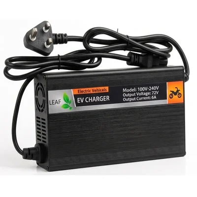 Premium Quality 72V 6A Lithium Battery Charger for Electric Scooters with Smart Overcharge Protection