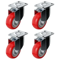 Heavy Duty 8 inch Movable Type PU Caster Wheel, 750 kg Load Capacity - Pack of 4