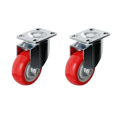 Heavy Duty 8 inch Movable Type PU Caster Wheel, 200 kg Load Capacity Per Wheel(Pack-2 pcs)