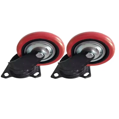 Suwas Trolley 2 Pieces 6 x 2 Inch Polyurethane 750 Kg Load Capacity Swivel Caster Wheel | 6 Month Warranty