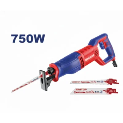 Emtop 115mm, 750 Watt Reciprocating Saw With 2 Pcs Blade, 900-3300 RPM (ERSW7501)