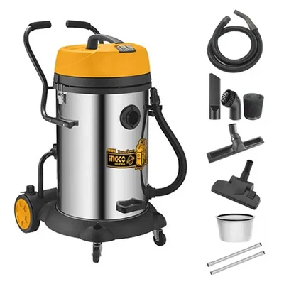 Ingco  75L, 1200 Watt Two Motor Wet & Dry Vacuum Cleaner With Accessories (VC24751)