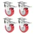 Premium Quality 3 inch Plate Type Caster Wheel With Brake, 200 kg Load Capacity (Pack of 4)