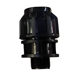 Male Threaded 63 mm HDPE Pipe Straight Connector Coupler (Pack Of 3)