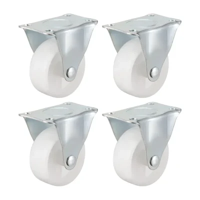 Premium Quality 3 inch Plate Type Fixed Caster Wheel, 230 kg Load Capacity (Pack of 4)