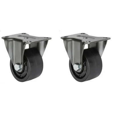 Heavy Duty 600 kg Load Capacity 2 pcs 3 inch (75 mm) Fixed Type Nylon Caster Wheel