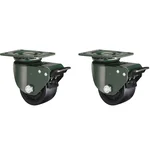Heavy Duty 600 kg Load Capacity 2 pcs 3 inch (75 mm) Swivel with Brake Type Nylon Caster Wheel
