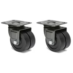 Heavy Duty 250 kg Load Capacity 2 pcs 3 inch (75 mm) Swivel Type Derlin Bearing Nylon Caster Wheel