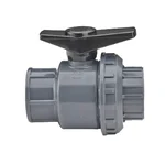 Jain 75 mm PVC Single Union Ball Valve Grey