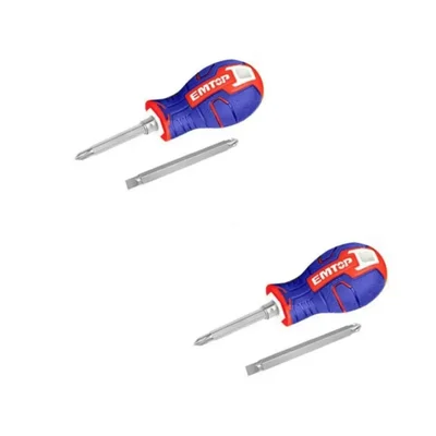 EMTOP 6.35 x 75 mm Shank Size 2-in-1 Screwdriver Set (ESDRH0201) – Pack of 2