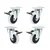 Heavy Duty 3 inch / 75 mm Pack Of 4 Swivel With Brake Type Single Ball Bearing PP Caster Wheel