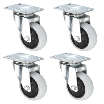 Heavy Duty 3 inch / 75 mm Pack Of 4 Swivel Type Single Ball Bearing PP Caster Wheel