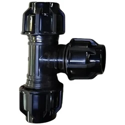 75mm 3 Way Tee Corner PP Compression Pipe Fittings Irrigation for Water Supply (Pack of 2)