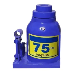 Premium Quality 75 Ton Hydraulic Bottle Jack With Safety Lock Nut, 465 mm Max. Lifting Height For Trucks, Lorry and Industrial Equipment