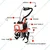 Heavy Duty 78 CC 4 Stroke Mini Power Tiller With 15 Inch (38.1 cm) Rotavator