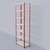 Alija 84 x 28 x 15 Inch 7 Shelves Multipurpose Storage Rack With Accessories ( Colour- Red & Ivory )(Gauge-22 Gauge)