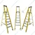 Youngman FRP Fiberglass 6-Step Swing Type - Platform Ladder Including Tool Storage Platform at The Top (6 Steps + Platform)