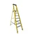 Youngman FRP Fiberglass 6-Step Swing Type - Platform Ladder Including Tool Storage Platform at The Top (6 Steps + Platform)