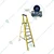 Youngman FRP Fiberglass 6-Step Swing Type - Platform Ladder Including Tool Storage Platform at The Top (6 Steps + Platform)