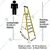 Youngman FRP Fiberglass 6-Step Swing Type - Platform Ladder Including Tool Storage Platform at The Top (6 Steps + Platform)
