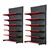 Premium Quality 7 x 3 Feet 6 Shelves Black Color Display Rack -Set Of 2