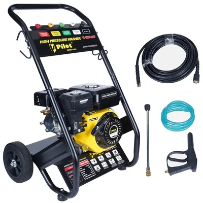 Pilot 7Hp, 150 Bar Petrol Engine Operated High Pressure Washer with Pressure Gun and Other Accessories