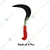 Single Edge Sickle of 7 inch Carbon Steel Blade with Virgin Nylon Handle (Pack of 5 Pcs)