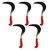 Single Edge Sickle of 7 inch Carbon Steel Blade with Virgin Nylon Handle (Pack of 5 Pcs)