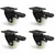 Heavy Duty 25 MM / 1 Inch Pack Of 4 Swivel With Brake Type Plain Bore PP Caster Wheel