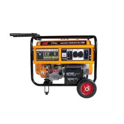 Pilot 7.5  Kva Single Phase Gasoline Generator Self Start Battery Wheels Handles Portable Power Station (PL 7500)