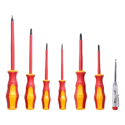 Groz Insulation VDE Screwdriver Complete Set of 7 Pcs With Magnetic tip (SCDR/VDE/7/ST)