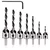Premium Quality Countersink Drill Bits Set 7 pcs High Carbon Steel Woodworking Chamfer Tools with Hex Key